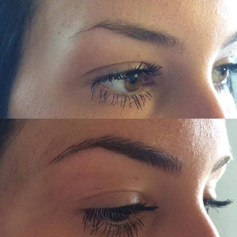 Permanentes Make-up auf den Augenbrauen
